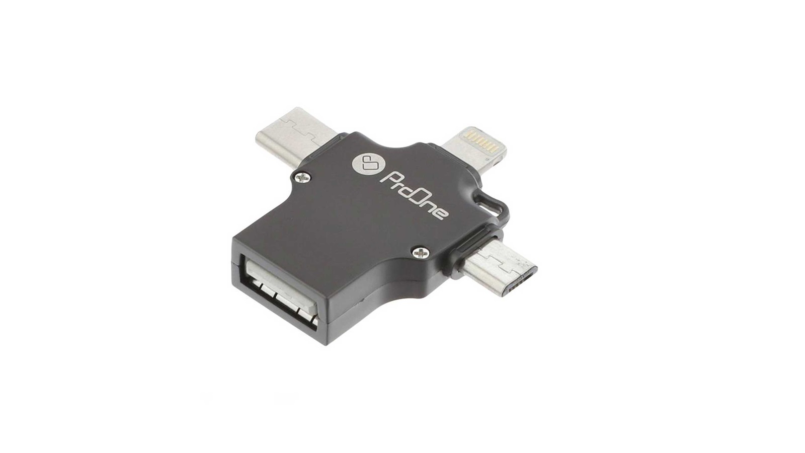 قیمت و خرید تبدیل USB به lightning-microUSB-Type-C پرووان مدل OTG PCO04