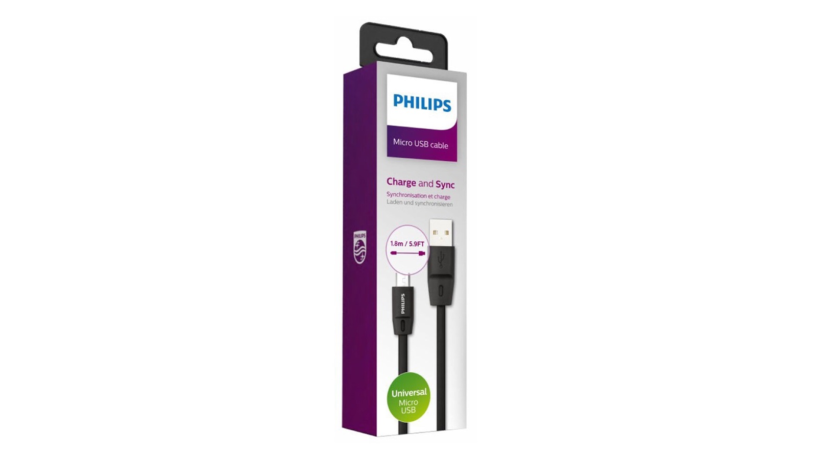 راهنمای خرید کابل تبدیل USB به Micro-USB فیلیپس مدل DLC2519 طول 1.8 متر