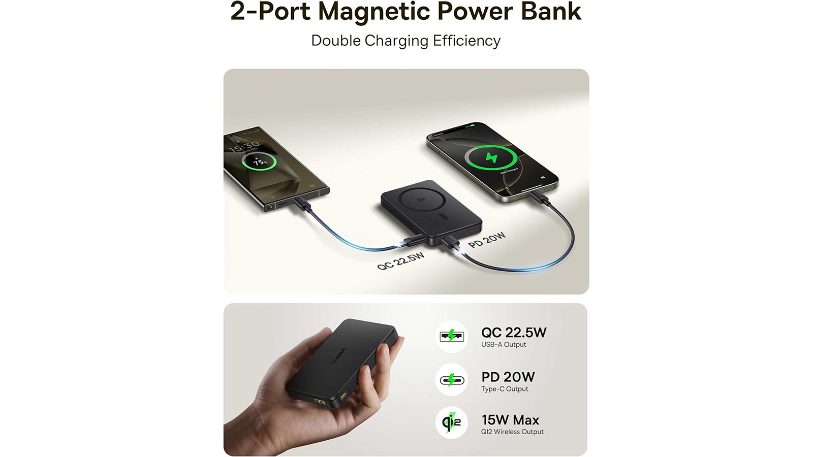 راهنمای خرید پاوربانک وایرلس مگنتی باسئوس Airpow 2 Qi2