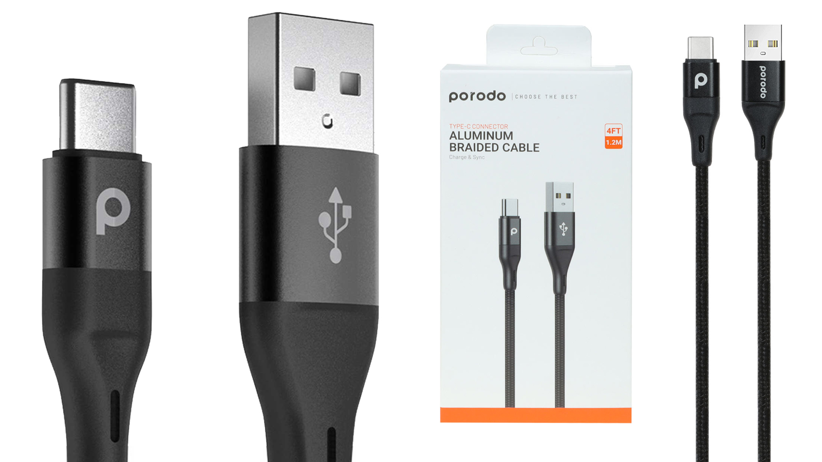 ساخت کابل تبدیل USB به type-c مدل PD-ACBR12-BK