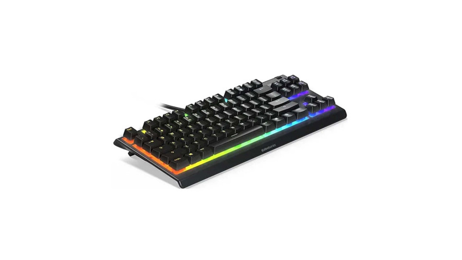نمای نزدیک از نور RGB کیبورد استیل سریز Apex 3 TKL