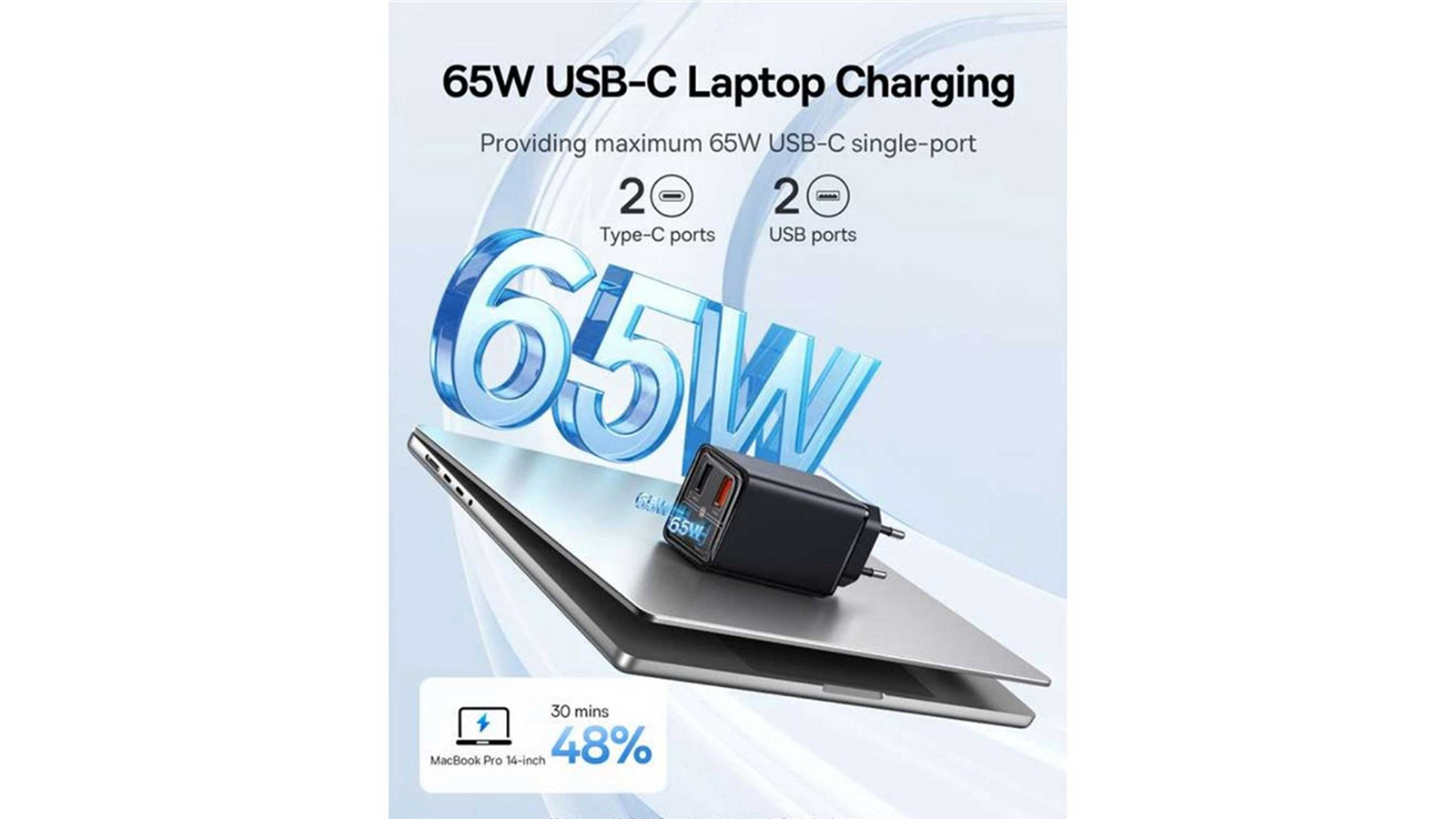 شارژر باسئوس GAN6 Pro با چند پورت شارژ و طراحی مقاوم