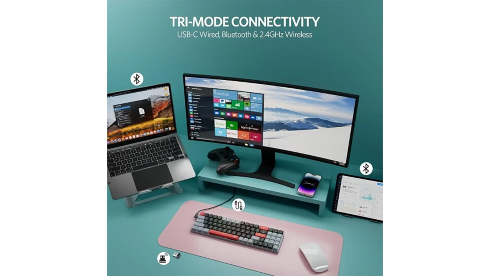 راهنمای خرید کیبورد گیمینگ مکانیکال بیسیم ردراگون مدل K626 RGB PRO