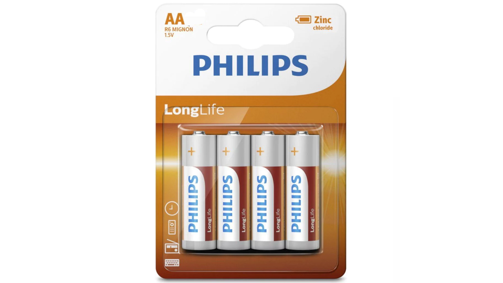 قیمت و خرید باتری قلمی فیلیپس مدل LONGLIFE بسته‌ 8 عددی