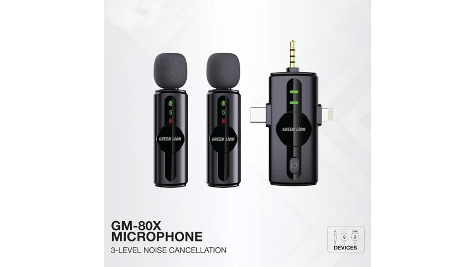 خرید میکروفون یقه&zwnj;ای بی سیم دو کاربره گرین لاین مدل GM 80X