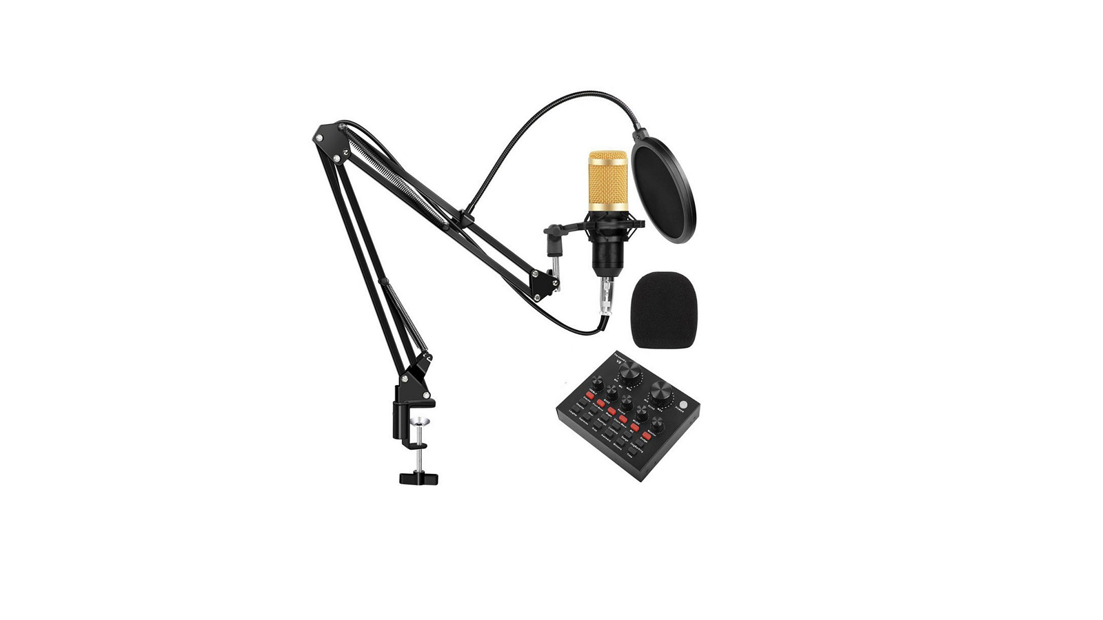 قیمت و خرید میکروفون استودیویی مدل BM800 به همراه کارت صدا V8