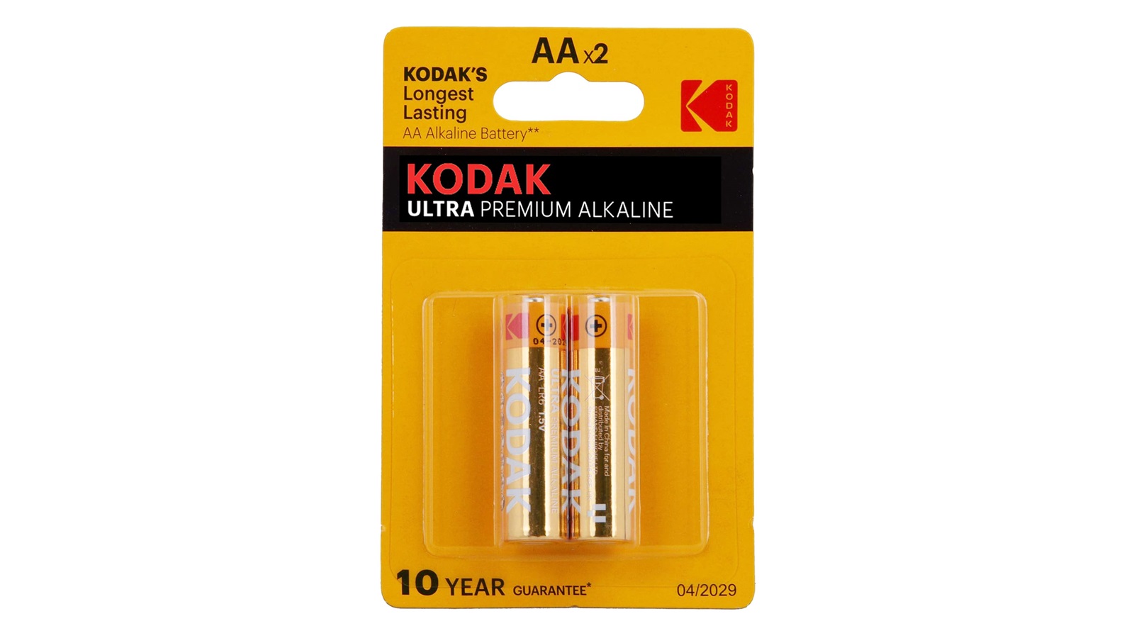 قیمت و خرید باتری آلکالاین قلمی (AA) کداک مدل ULTRA PREMIUM ALKALINE بسته 2 عددی