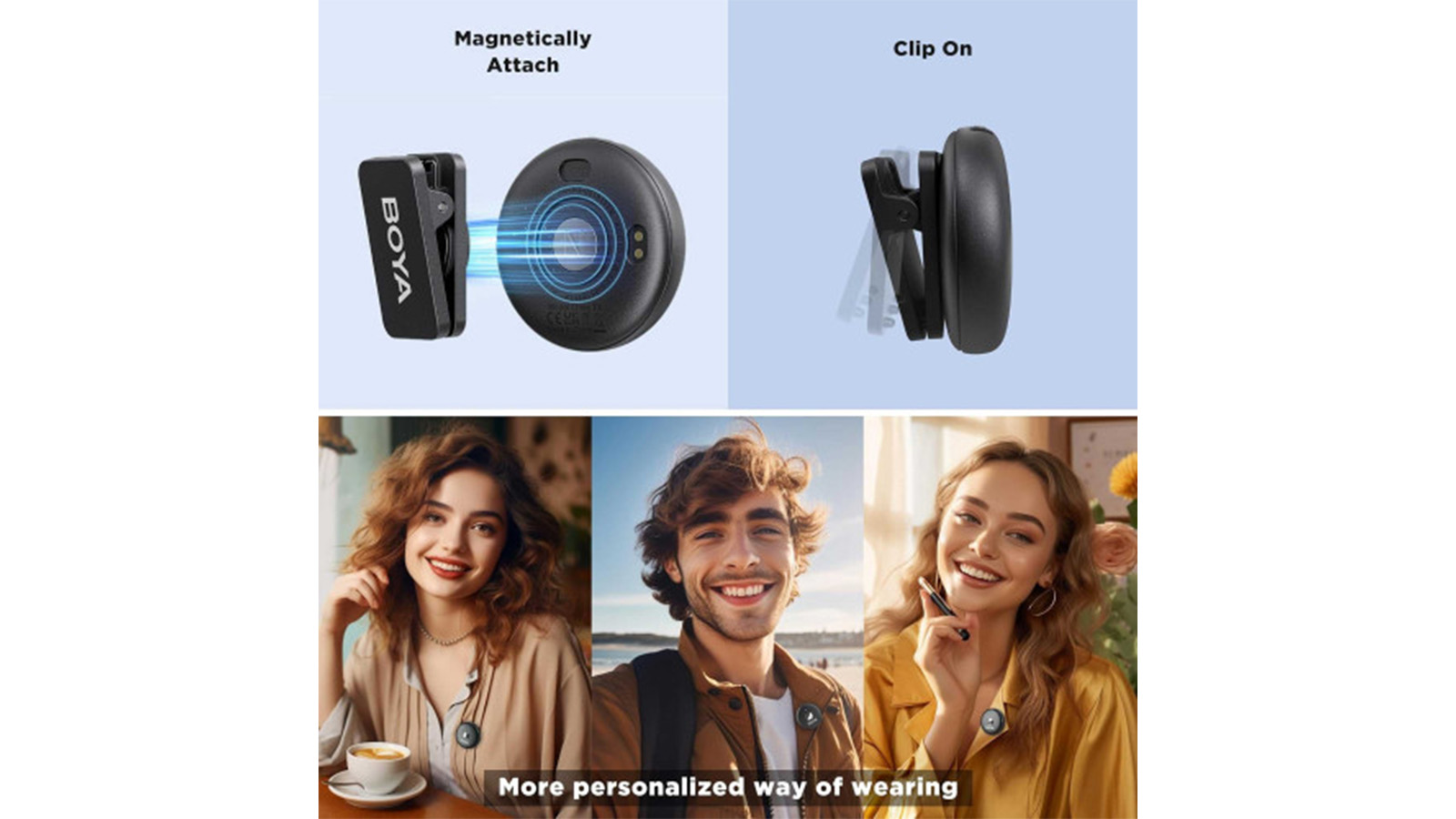 بررسی و مقایسه میکروفون یقه ای بی سیم بویا مدل Omic U رابط Type-C