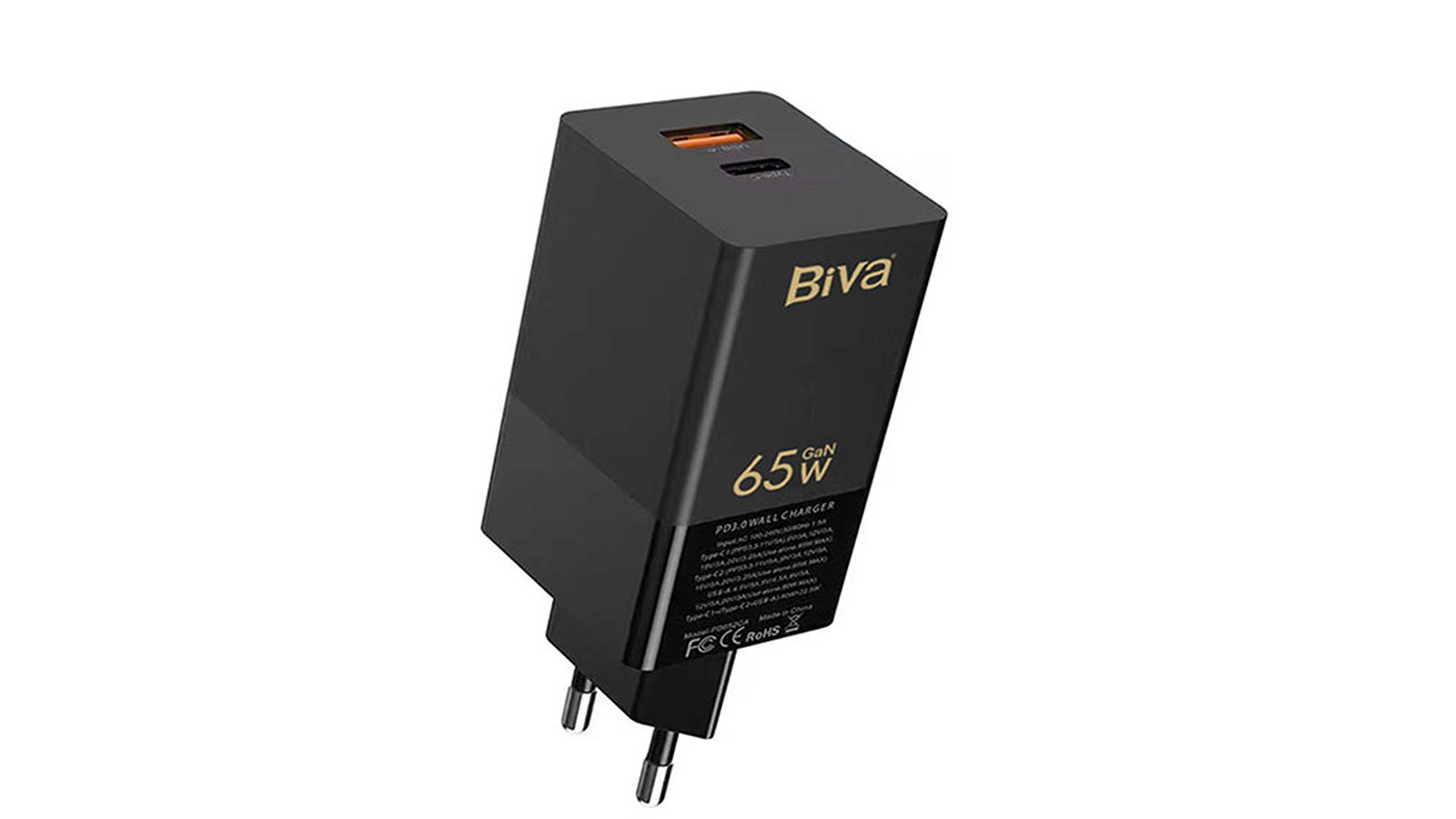 مشخصات ظاهری شارژر دیواری BIVA HC16
