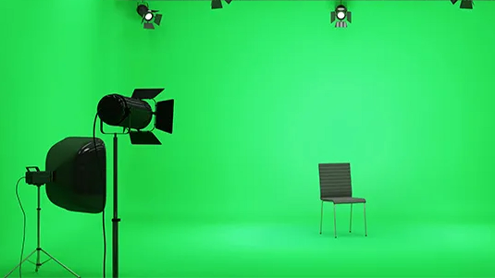 پایه نور و پرده سبز