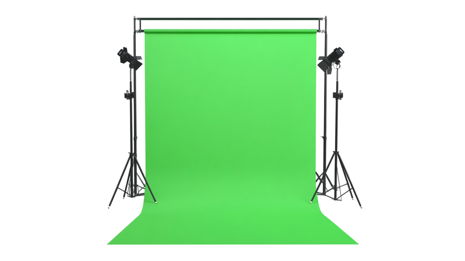 پایه نور و پرده سبز